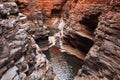Narrow gorge in West Australia Royalty Free Stock Photo