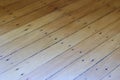 Narrow hard wood flooring on a diagonal