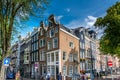 Narrow Houses in Keizersgracht in Amsterdam Royalty Free Stock Photo