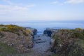 Narrow inlet on the Northumbrian coast near Craster Royalty Free Stock Photo