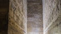 A narrow inner room in the Temple of Horus in Edfu.