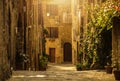 Narrow Italian Toscany Village Street Royalty Free Stock Photo