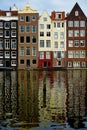 Narrow and jagged Amsterdam buildings