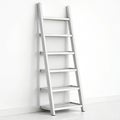 Narrow ladder shelf on white background Royalty Free Stock Photo