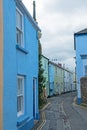 Narrow lane through a fishing village in Devon, England Royalty Free Stock Photo