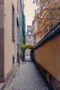 Narrow the lane in old part the city Royalty Free Stock Photo