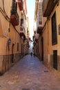 Narrow lane in Palma de Mallorcaain