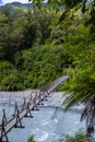 Pedestrian bridge spanning over a river