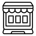 Narrow market online icon, outline style