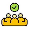 Narrow market workgroup icon vector flat