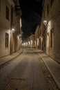 Narrow medieval Boksto street