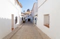 Narrow medieval street to the blue domed church in the old town center of Altea, Costa Blanca, Spain Royalty Free Stock Photo