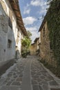 Narrow medieval street in Smartno village, Slovenia.