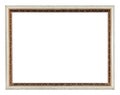 Narrow modern wooden carved picture frame Royalty Free Stock Photo