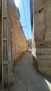 Narrow old alley in downtown of shiraz