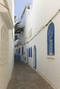 Narrow old street in the medina of Assilah