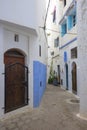 Narrow old street in the medina of Assilah