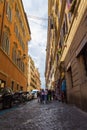 Narrow old street Trevi district Rome Italy Royalty Free Stock Photo