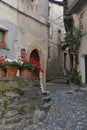 Narrow old street, village of Tende, France Royalty Free Stock Photo