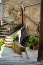 Narrow old streets of the famous Pitigliano town. Beautiful italian towns and villages. Etruscan heritage, Grosseto, Tuscany, Royalty Free Stock Photo