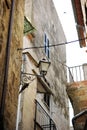 Narrow old streets of the famous Pitigliano town. Beautiful italian towns and villages. Etruscan heritage, Grosseto, Tuscany, Royalty Free Stock Photo