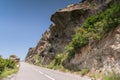 Corsican narrow scenic roads Royalty Free Stock Photo