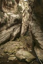 Narrow passage of Avakas Gorge on Cyprus Royalty Free Stock Photo