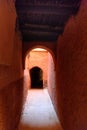 Narrow passage between houses in medina. Marrakech. Morocco Royalty Free Stock Photo
