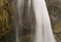 Narrow path behind the Seljalandsfoss waterfall