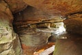 Narrow path in Bledne Skaly in Gory Stolowe Polska Poland Royalty Free Stock Photo