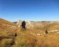 Narrow path in Dinaric alps (Croatia)