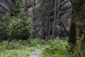 The narrow path among high rocks Royalty Free Stock Photo
