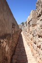 Narrow Path on Ramparts Walk, Jerusalem Royalty Free Stock Photo