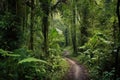 a narrow path winding through an offbeat jungle reserve Royalty Free Stock Photo