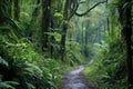 a narrow path winding through an offbeat jungle reserve Royalty Free Stock Photo