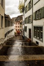 Narrow pedestrian street in Old Town Basel