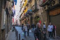 The narrow alleys of the city Naples