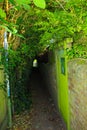 Narrow public footpath in Walmer town Kent Royalty Free Stock Photo