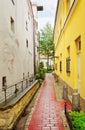 Narrow Riga street Royalty Free Stock Photo