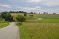 Narrow road bending uphill, Ofingen, Baden