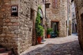 Pittoresque road in Assisi, Umbria