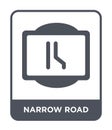 narrow road icon in trendy design style. narrow road icon isolated on white background. narrow road vector icon simple and modern