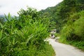 Narrow Road of Mountain at the Village of Sikkim Royalty Free Stock Photo