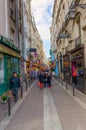 Narrow road in the Quartier Latin, Paris, France Royalty Free Stock Photo