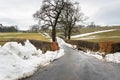 Country Road in the Scottish Highlands in Winter Royalty Free Stock Photo