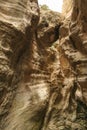 Narrow rocky passage of Avakas Gorge at Cyprus Royalty Free Stock Photo