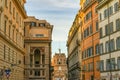 Narrow Roman Street Castel Ponte Saint Angelo Rome Italy