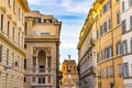 Narrow Roman Street Castel Ponte Saint Angelo Rome Italy