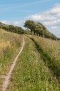 Narrow sandy path upwards