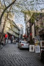 Narrow shopping street Royalty Free Stock Photo